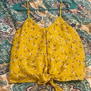Sienna sky yellow crop top
